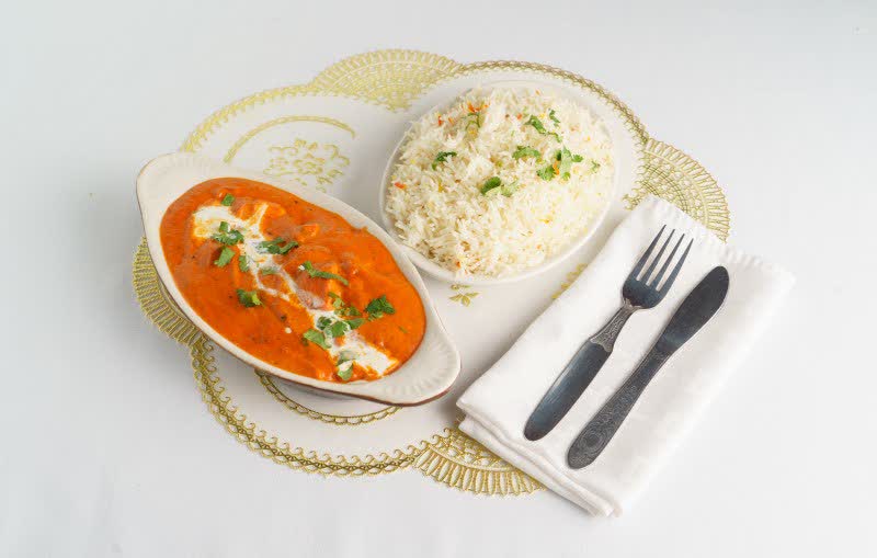 Butter chicken in a creamy tomato sauce